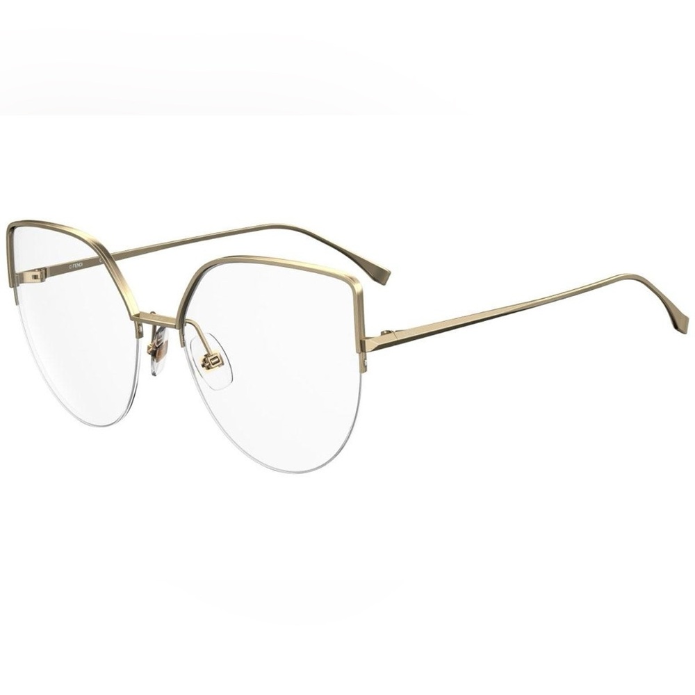 Fendi Oval Eyeglasses Copper Gold